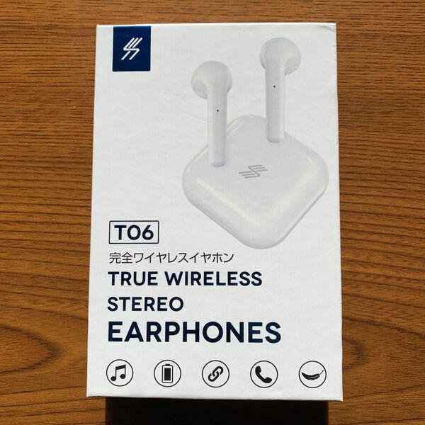 完全ワイヤレスイヤホン　TRUE WIRELESS STEREO EARPHONES Bluetooth ホワイト 