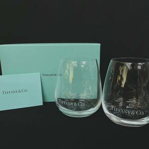 1円 未使用 展示品 TIFFANY&Co. ティファニー ペア タンブラー ロックグラス TCO ロゴ グラス クリスタルガラス 箱付 60サイズ