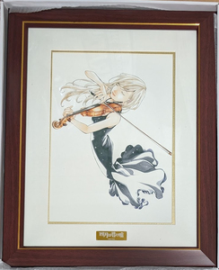 Art hand Auction 4월은 너의 거짓말 오리지널 일러스트 액자 미야조노 카오리 캐릭터 파인 그래프/복제 오리지널 아트웍, 만화, 애니메이션 상품, 징후, 자필