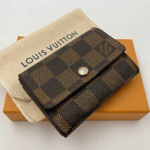 H0777【美品】LOUIS VUITTON ルイ・ヴィトン　ダミエ　ポルトモネ プラ N61930 コインケース