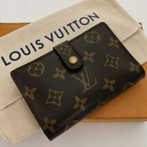 H770【ほぼ極美品】ルイヴィトンLOUIS VUITTON ヴィエノワ がま口折り財布 モノグラムウォレット メンズ レディース _画像1