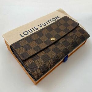 H800【ほぼ極美品】LOUIS VUITTON ルイヴィトン ポルトフォイユサラ N61734 ダミエ 二つ折り長財布 カード入れ×10