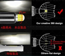 360度 6面 発光 LEDフォグランプ ヘッドライト 6000K 21600LM H1/H3/H7/H8/H11/H16/HB3/HB4 車検対応 2個 FG170_画像8