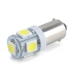 24V BA9S LED 5連 5050 角マーカー ルーム球 デコトラ トラック 車高灯 電球色 10個セット wd84-Dの画像2