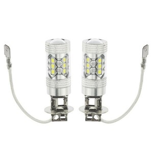 12V H3 80W 6000K 3535チップ LEDフォグランプ バルブ LEDフォグ 2個セット ホワイト 白 WD01の画像4