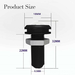 12V 18mm COB 防水 デイライト スポットライト ボルト 丸型 固定 埋め込み 強力 ホワイト 発光 ブラックボディ 10個 セット WD131の画像8