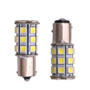 24V S25 180°平行ピン BA15S LED 27連 5050 シングル バックランプ サイドマーカー トラック 白 ホワイト 10個セット wd81-Wの画像4