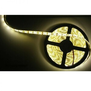 LEDテープライト 電球色 12V 5M 5050SMD 白ベース 300連 防水 切断可 両面テープ付 正面発光 LEDテープ DD77の画像2