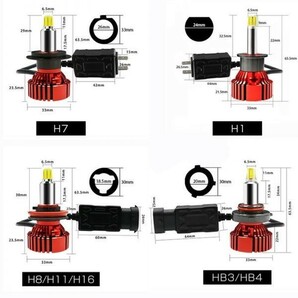 360度 6面 発光 LEDフォグランプ ヘッドライト 6000K 21600LM H1/H3/H7/H8/H11/H16/HB3/HB4 車検対応 2個 FG170の画像7