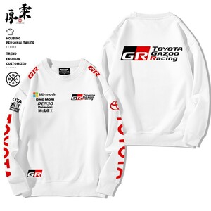 02★新作★トヨタ GR Gazoo Racing★モータースポーツ ロゴ カジュアルな服 メンズ 長袖Tシャツ 長袖 スウェット 休暇服