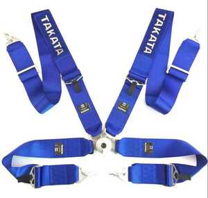 * new goods *4 point racing seat belt seat belt car seat belt * blue *