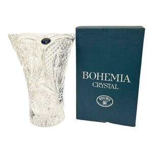 BOHEMIA CRYSTAL ボヘミア クリスタル 花瓶 クリスタルガラス フラワーベース 22cm