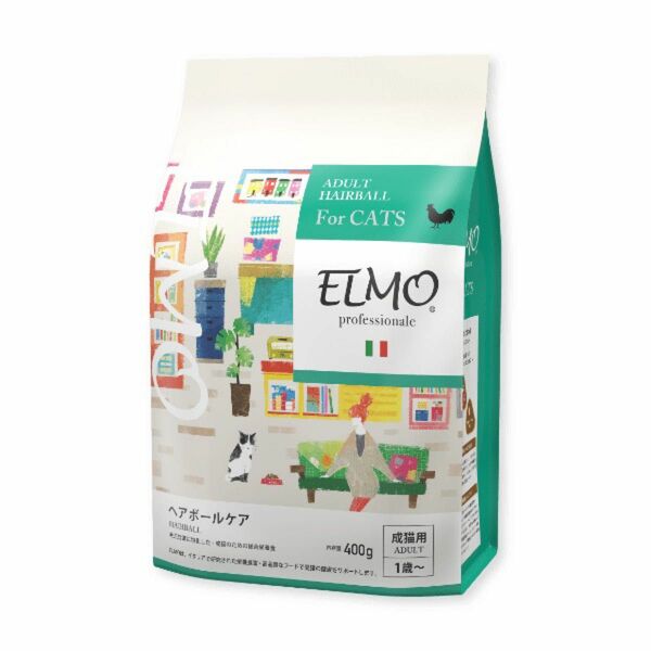 成猫用】 ELMO ヘアボール 400g エルモ イタリア製キャットフード