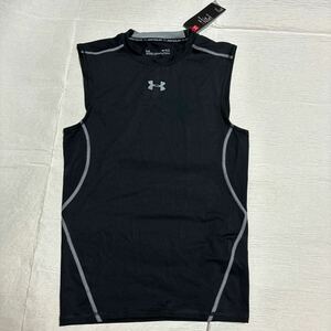 匿名配送料無料 未使用 UNDER ARMOUR アンダーアーマー ノースリーブ Lサイズ トレーニング インナー メンズ ブラック 黒 ジム ランニング 