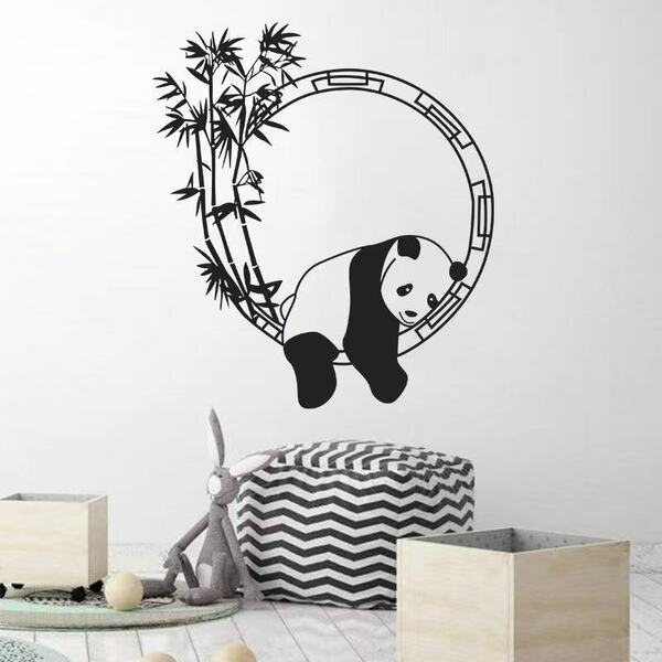 (NO.218）DIY剥がせる壁飾りウォールステッカー綺麗な仕上がり可愛いパンダ