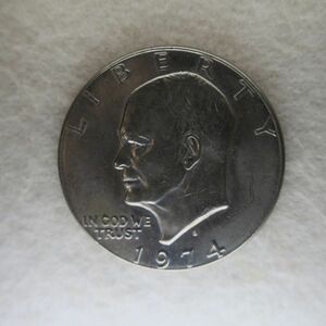 アメリカ　１ドル硬貨　１９７４年