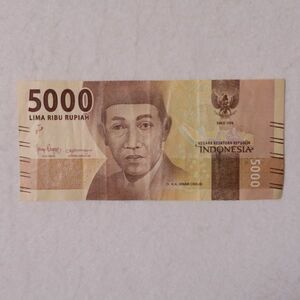 インドネシア　５０００ルピア紙幣　２０１６年/２０１９年