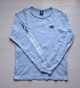 【美品】new balance ロングスリーブTシャツ 灰M