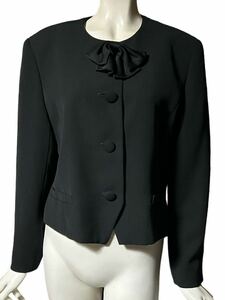15号 ブラックフォーマル 黒 ジャケット 上着 喪服 冠婚葬祭 礼服 リボン 日本製