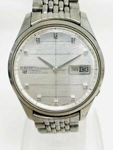 H810*2　稼働　SEIKO　セイコー　5　Sportsmatic　スポーツマチック　6619-8130　自動巻き　シルバー文字盤　デイデイト　メンズ　腕時計