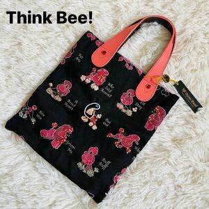 タグ付きThink Bee!シンクビｰ トートバッグ ジャカード プードル軽量