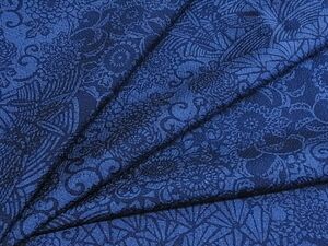  kimono ...2* fine pattern single .book@ Indigo type .. flower Tang . writing close . quality product ..... silk *r001