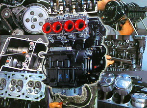 GPz900R エンジンオーバーホール 特集 雑誌　A10 ニンジャ 分解 組立 ピストンシリンダー クランケース キリン 東本昌平 インタビュー