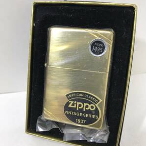 未使用 【Zippo】 SOLID BRASS AMERICAN CLASSIC USジッポー ゴールド ライター【1997年製】デッドストック ビンテージ Vintageの画像1