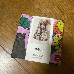 BAGGU STANDARD エコバック　デイジー　キャット　ネコ　猫　ねこ　cat バグー　スタンダード　ピンク　イエロー