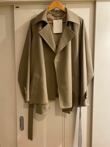 Blanc YM ブランYM 23aw short trench coat　ショートトレンチ ジャケット　ベージュ　S 