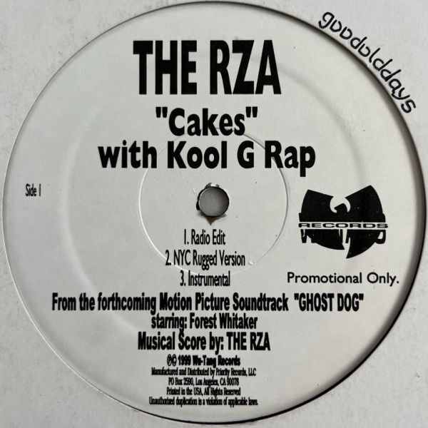 The RZA / Mr. Suga Bang Bang - Cakes / Don't Test (USオリジナル/プロモオンリー/Promo)