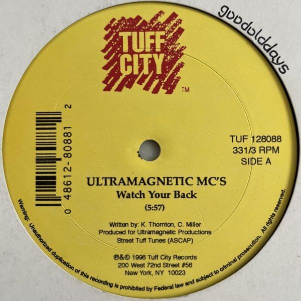 Ultramagnetic MC's - Watch Your Back / Message / Delta Force (USオリジナル/ニュースクール)