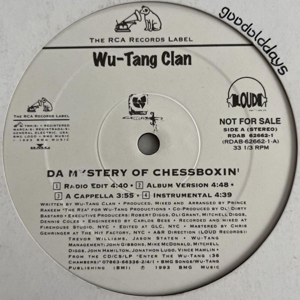 Wu-Tang Clan - Da Mystery Of Chessboxin' / Method Man (Remix) (プロモオンリー) (Promo)