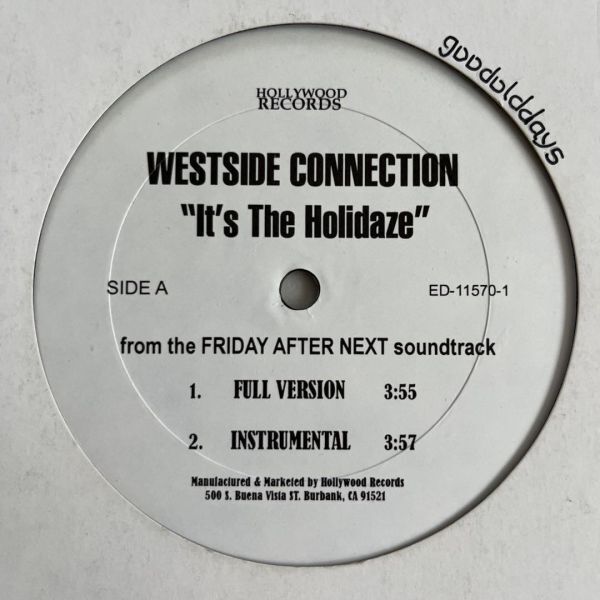 Westside Connection - It's The Holidaze (USオリジナル/プロモオンリー/Promo)
