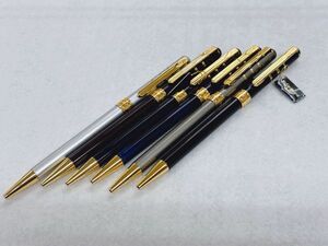 未使用/長期保管品 YVES SAINT LAURENT ボールペン 6本 まとめて 回転式 ゴールド イヴサンローラン ブランド 文房具 筆記用具