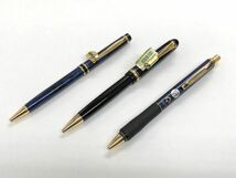 未使用/長期保管品 PILOT ボールペン 3本セット CUSTOM74 CLUTCH POINT 0.7 細字 黒 パイロット カスタム クラッチポイント 金 青 ①_画像1