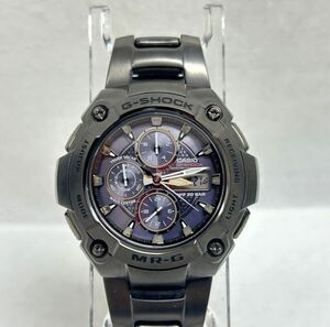 稼動品 CASIO G-SHOCK MRG-7100BJ 箱/コマ付 パープル デジタル 電波ソーラー メンズ 腕時計 クロノ カシオ ブランド ウォッチ 191125