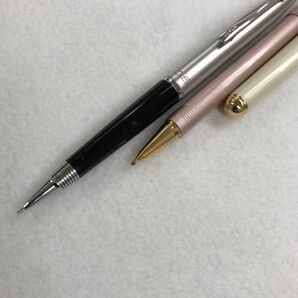 PILOT シャープペンシル 金属 ２本 / IRIDIUM POINT 万年筆 イリジウムポイント ホワイト ゴールド色 １本 文房具 まとめて3本セット 中古の画像4