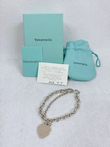 良品 TIFFANY&Co. ティファニー リターントゥ ブレスレット ハートタグ SV925 保存袋/外箱付 チェーン シルバー ブランド アクセサリー