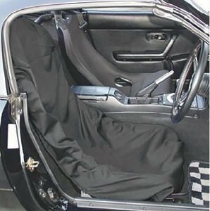 パワーアップジャパン 整備作業時も安心 布製のシートカバー フロント用 整備カバー 保護 業務用 納車用 黒 R1-3NC