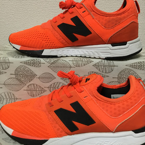 ◆送料込◆23.5 New Balance スニーカー オレンジ 03◆0401の画像1