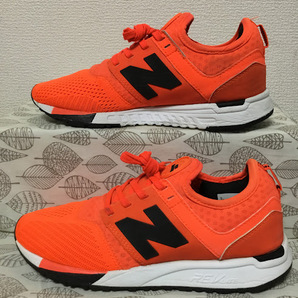 ◆送料込◆23.5 New Balance スニーカー オレンジ 03◆0401の画像2