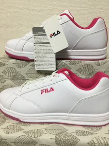 ◎新品 送料込◆24.5 フィラ FILA スニーカー 白×桃 01◆0418