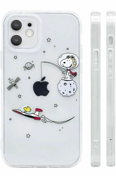 iPhone14 ケース スヌーピー スマホケース キャラクター クリアケース 透明 TPU ワイヤレス充電対応