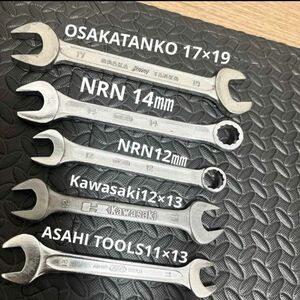 OSAKATANKO NRNナリタ工業　Kawasaki ASAHI TOOLS 両口スパナ　コンビネーションレンチ