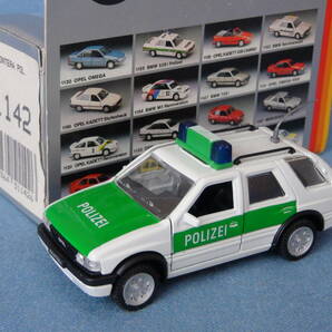 【希少】1990年代古い独GAMAガマ1/43オペル・フロンテラ4WD/いすず初代ミュー・ウィザードSUV・POLIZEIドイツポリスカー美品/箱付の画像9