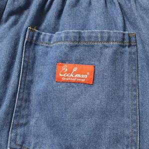 シェフパンツ Chef Pants Denim Light Blue クックマン デニム 無地 ユニセックス ブルー インディゴの画像5