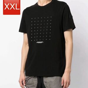 サイズXXL Moncler マイクロロゴ × シリコンワッペン Blackの画像1