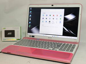 Core i7 ★ クワッドコア★ VAIO ピンク★ win 11 ≪ 爆速SSD 仕様 ≫メモリ16G/SSD1TB(新品) /Bluetooth/WiFi/WebCam/Blu-ray/office 2021