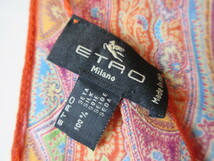 ETRO エトロ　 シルクシフォンスカーフ　約30×100ｃｍ_画像2